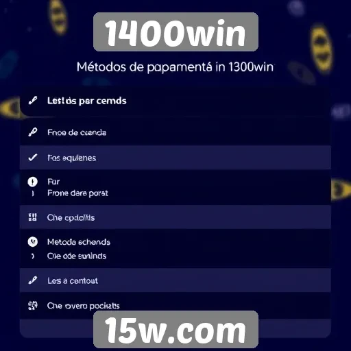 Avaliação de métodos de pagamento no 1400win